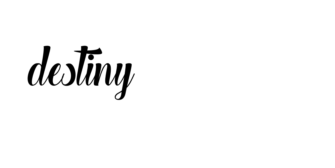 the name destiny in cursive