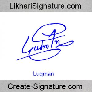 Luqman Name Sign