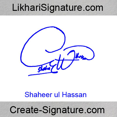 Shaheer ul Hassan Signature Style